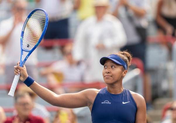August 3, 2025, Montreal, Pq, Canada: Naomi Osaka of Japan celebrates her win over Anastasija Sevastova of Latvia during round of 16 tennis action at the National Bank Open in Montreal, Sunday, Aug. 3, 2025. Canada News - August 3, 2025  - ZUMAc35_ 20250803_zaf_c35_075 Copyright: xChristinnexMuschix