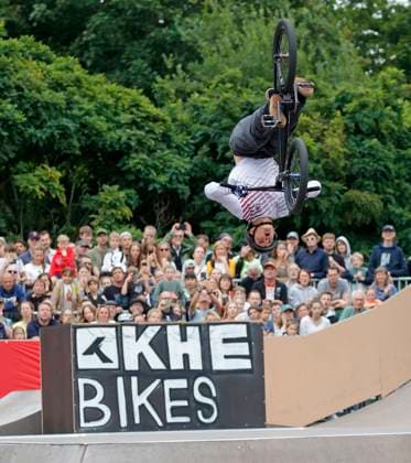 03.08.2025 BMX Deutsche Freestyle Meisterschaft 2025 in Park und Flatland im Bikepark Darmstadt hier Finale Freestyle Park Male Elite mit Lars Kindermann (Hattingen Woodstyle e. V.) Darmstadt Hessen Deutschland