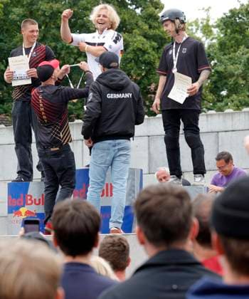 03.08.2025 BMX Deutsche Freestyle Meisterschaft 2025 in Park und Flatland im Bikepark Darmstadt hier Finale Freestyle Park Male Elite mit Dean FLORIAN (Woodstyle e. V.) Darmstadt Hessen Deutschland