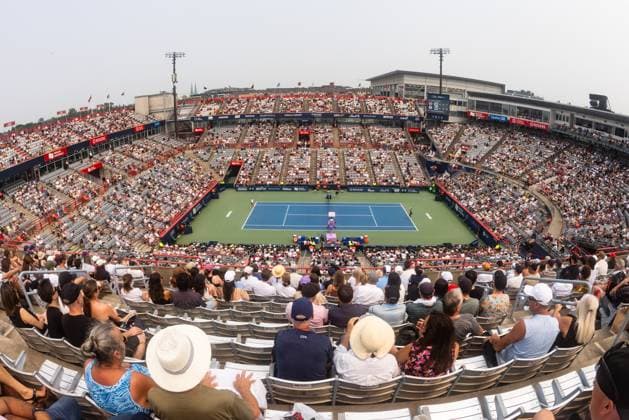 August 3, 2025, Montreal, Quebec, Canada: Madison Keys (6) from USA against Karolina Muchova (11) from Czech republic in third set in round of 16 at Canadian Open at IGA stadium in Montreal, Quebec, Canada on 2025-08-03 Montreal Canada - ZUMAl189 20250803_zsp_l189_054 Copyright: xYannickxLegarex