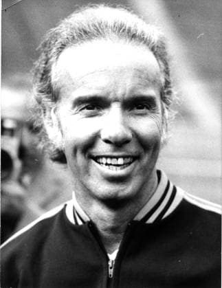 Zur Fussballweltmeisterschaft in Deutschland U.B.z. Brasiliens Trainer Mario Zagalo 11.06.1974 in Deutschland *** to Football World Cup in Germany u B Z Brazil team manager Mario Zagalo 11 06 1974 in Germany