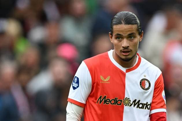 ROTTERDAM - Anis Hadj Moussa of Feyenoord during the friendly match between Feyenoord and VfL Wolfsburg at Feyenoord Stadion de Kuip on Aug. 2, 2025 in Rotterdam, Netherlands. ANP HOLLANDSE HOOGTE Pre-Season Friendly 2025-2026 xVIxANPxSportx xGerritxvanxKeulenxIVx 532831709 originalFilename: 532831709.jpg