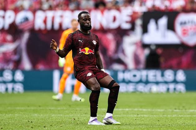 Lutsharel Geertruida (RB Leipzig,2) - 1. Fussball Bundesliga Saison 2025-2026 Testspiel RasenBallsport Leipzig vs. Atalanta Bergamo in der Red Bull Arena in Leipzig - Aktion,Fussball,Mann,Männer,Deutschland,02.08.2025