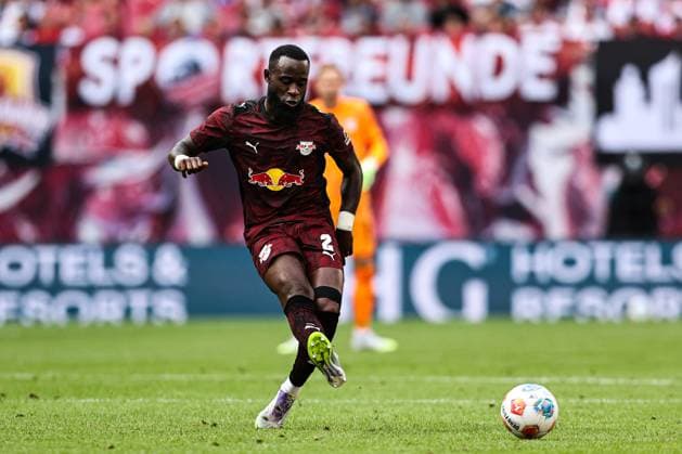 Lutsharel Geertruida (RB Leipzig,2) - 1. Fussball Bundesliga Saison 2025-2026 Testspiel RasenBallsport Leipzig vs. Atalanta Bergamo in der Red Bull Arena in Leipzig - Aktion,Fussball,Mann,Männer,Deutschland,02.08.2025