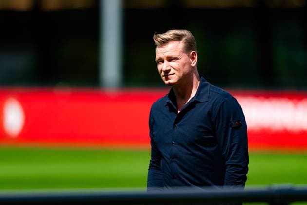 UEFA Champions League 2025-2026: training of Feyenoord Rotterdam - Press officer Robin Jongmans of Feyenoord during the training of Feyenoord in preparation of the UEFA Champions League qualification duel against Fenerbahce SK at Trainingscomplex 1908 on 5 August 2025 in Rotterdam, The Netherlands. Copyright: xYannickxVerhoevenx