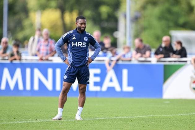 05.08.2025, Fussball, 2. Bundesliga, Saison 2025 2026, Training FC Schalke 04, Moussa Sylla (FC Schalke 04) xRHR-FOTO YYx Copyright: KROEGER RHR-FOTOx RHR-FOTO YY