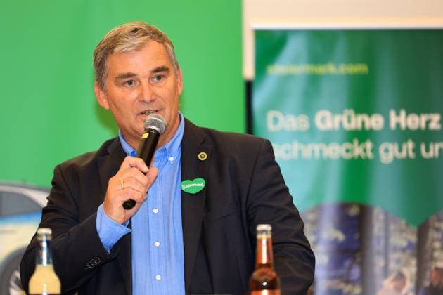 HANDBALL - HBL, Kiel, training camp GRAZ,AUSTRIA,05.AUG.25 - HANDBALL - HBL Handball-Bundesliga, THW Kiel, press conference, PK, Pressekonferenz Image shows president Christian Wolf (STHV).  GEPAxpictures xMarioxBuehner-Weinrauch