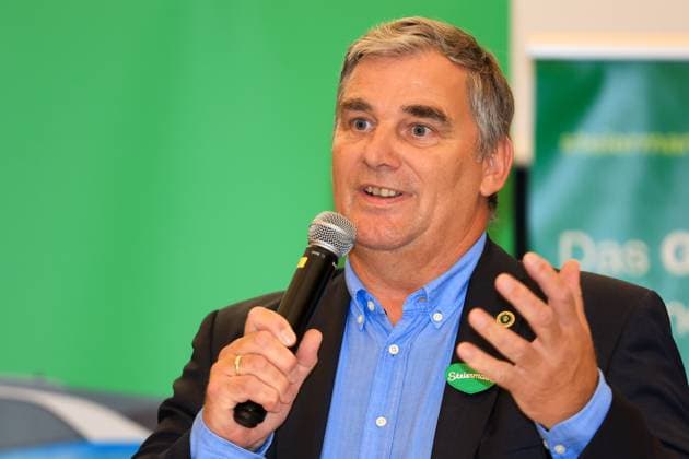 HANDBALL - HBL, Kiel, training camp GRAZ,AUSTRIA,05.AUG.25 - HANDBALL - HBL Handball-Bundesliga, THW Kiel, press conference, PK, Pressekonferenz Image shows president Christian Wolf (STHV).  GEPAxpictures xMarioxBuehner-Weinrauch
