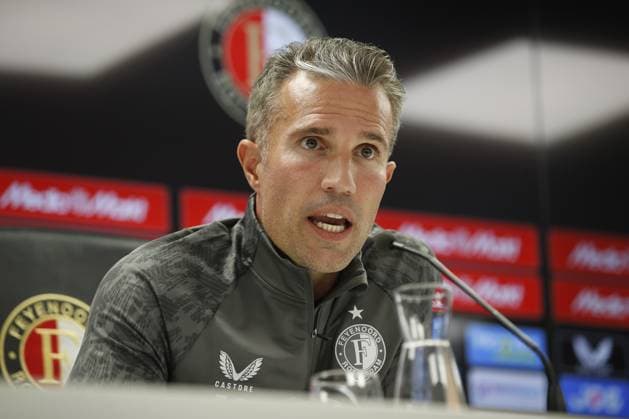 ROTTERDAM - Coach Robin van Persie during a press conference, PK, Pressekonferenz at Feyenoord Stadium de Kuip prior to the third qualifying round Champions League match between Feyenoord and FenerbahoÂße, on Aug. 5, 2025 in Rotterdam, Netherlands. ANP BART STOUTJESDIJK xVIxANPxSportx xxANPxIVx 532859883 originalFilename: 532859883.jpg
