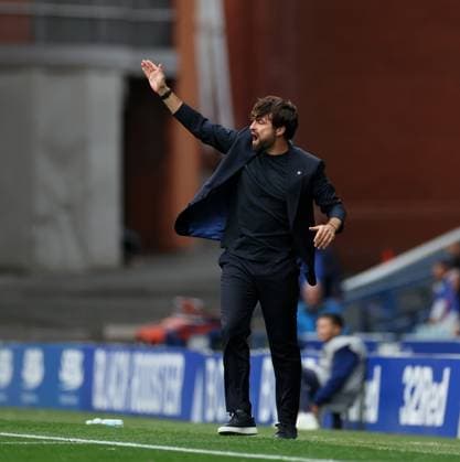 Rangers head coach Russell Martin during the Champions League third qualifying round first leg match at Ibrox Stadium, Glasgow. Rangers v Viktoria Plzen - UEFA Champions League - Third Qualifying Round First Leg - Ibrox Stadium, Glasgow, Lanarkshire, Scotland, UK - 05 Aug 2025Glasgow Ibrox Lanarkshire United Kingdom  Copyright: xO Rourke RangersxFC Shutterstockx 15428761q