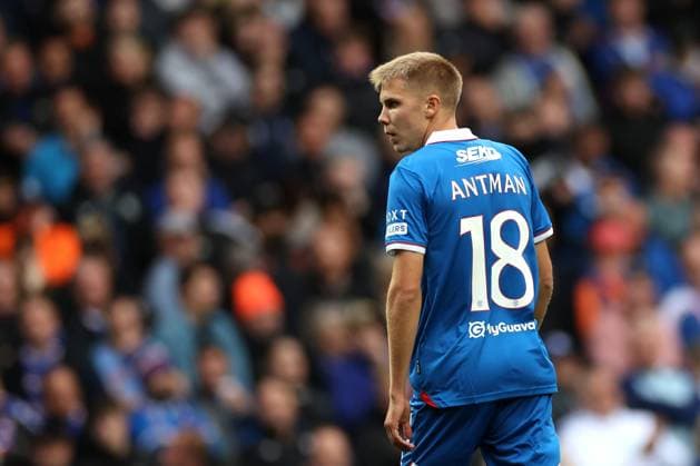 Oliver Antman of Rangers during the Champions League third qualifying round first leg match at Ibrox Stadium, Glasgow. Rangers v Viktoria Plzen - UEFA Champions League - Third Qualifying Round First Leg - Ibrox Stadium, Glasgow, Lanarkshire, Scotland, UK - 05 Aug 2025Glasgow Ibrox Lanarkshire United Kingdom  Copyright: xO Rourke RangersxFC Shutterstockx 15428761r