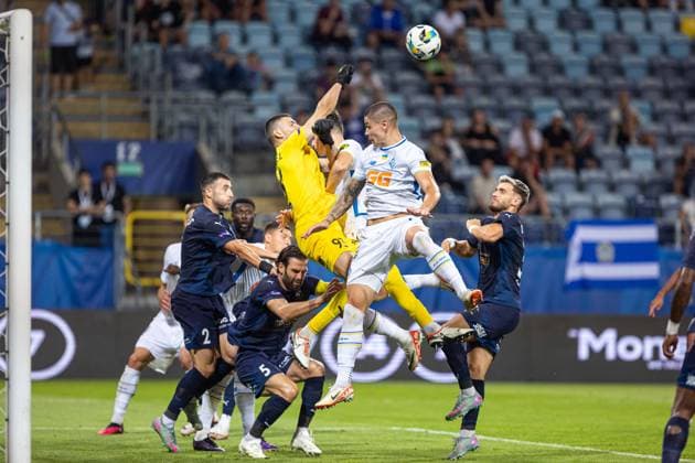 LUBLIN 05.08.2025 MECZ III RUNDA ELIMINACYJNA LIGA MISTRZOW SEZON 2025 26: DYNAMO KIJOW - PAFOS FC --- UEFA CHAMPIONS LEAGUE THIRD QUALIFYING ROUND FIRST MATCH: DYNAMO KYIV - PAFOS FC nz PILEAS KOSTAS GOLDAR DAVID MICHAIL NEOFYTOS VITALII BUIALSKII FOT. ERNEST KOLODZIEJ 400mm.pl NEWSPIX.PL --- newspix.pl 