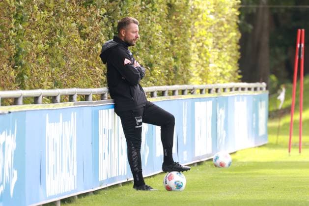 DEU, DFL, 2. FBL Hertha BSC, Training, 06.08.2025, Sportforum, Berlin, DEU, DFL, 2. FBL Hertha BSC, Training, im Bild Co-Trainer Patrick Ebert (Hertha BSC Berlin) DFL - regulations prohibit any use of Photographs as image sequences and or quasi-video