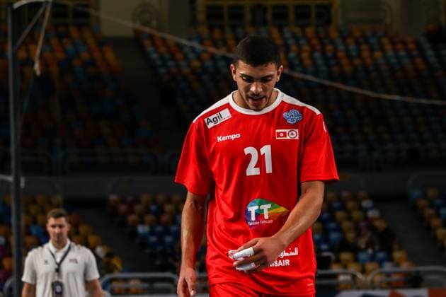 August 6, 2025, Cairo, Cairo, Egypt: BEN NAOUA ALI From 11TH IHF Handball World Championship, WM, Weltmeisterschaft U19 (Egypt 2025) Match Between Tunisia and USA at Cairo Stadium Hall 1 Cairo Egypt - ZUMAe138 20250806_zsp_e138_037 Copyright: xBassemxElziatyx