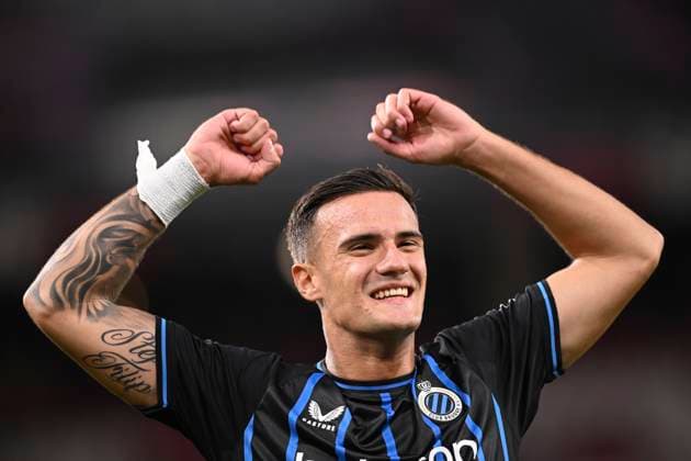 Salzburg v Club Brugge - UEFA Champions League SALZBURG, AUSTRIA - AUGUST 06 : Stankovic Aleksandar midfielder of Club Brugge during the UEFA Champions League 2025 26 third qualifying round first leg between Salzburg and Club Brugge on August 6, 2025 in Salzburg, Austria, 06 08 2025 Salzburg Austria  Copyright: xTomasxSiskx
