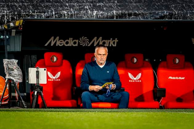 Fenerbahce SK trainer Jose Mourinho during the match Feyenoord - Fenerbahce at the Kuip Stadium for the third qualifying round champions league season 2025-2026 in Rotterdam, Netherlands on 6 august 2025, (photo by Marcel van Dorst EYE4images DeFodi Images)