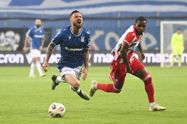 Filip Jagiello during match of the third qualifying round of the UEFA Champions League between Lech Poznan vs Crvena Zvezda, Poland, on August 6 2025  Copyright: xMichalxDubiel IPAxSportx xipa-agency.netx xx IPA_61825597 IPA_Agency_IPA61825597