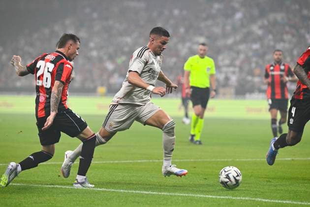 FOOTBALL : OGC Nice VS SL Benfica - Champions League - 06 08 2025 - Allianz Riviera Franjo Ivanovic (SL Benfica) - First leg of the third qualifying round of the Champions League between OGC Nice and SL Benfica, on 6th August 2025 at the Allianz Riviera in Nice. NiceFrance  Copyright: xWilliamxCannarellax