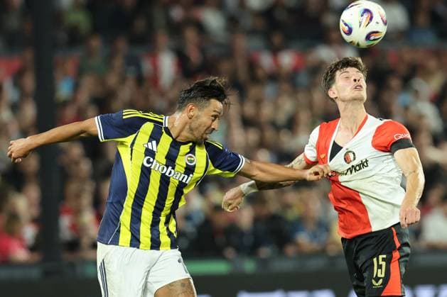 during the match Feyenoord - Fenerbahce at the Kuip Stadium for the third qualifying round champions league season 2025-2026 in Rotterdam, Netherlands on 6 august 2025, (photo by Peter Lous EYE4images DeFodi Images)