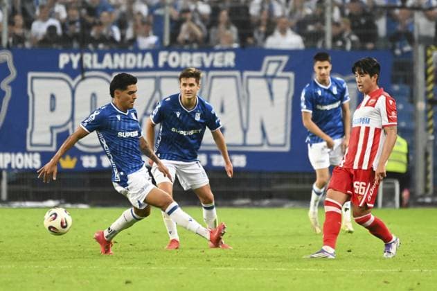 CALCIO - UEFA Champions League - Lech Poznan vs Crvena Zvezda Young Woo Seol during match of the third qualifying round of the UEFA Champions League between Lech Poznan vs Crvena Zvezda, Poland, on August 6 2025 Poznan Poland  Copyright: xIPAxSport ABACAx