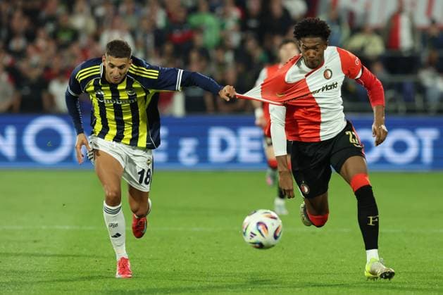 during the match Feyenoord - Fenerbahce at the Kuip Stadium for the third qualifying round champions league season 2025-2026 in Rotterdam, Netherlands on 6 august 2025, (photo by Peter Lous EYE4images DeFodi Images)