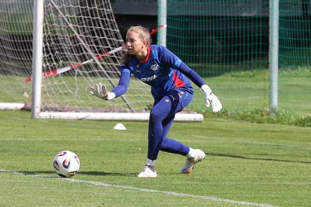 GPFBL: Öffentliches Training der RB Leipzig Frauen, 06.08.25 Torwart Maja Spilenberg (29, RB Leipzig). Fußball, Google Pixel Frauen-Bundesliga, Saison 2025 2026, Öffentliches Training von RB Leipzig am 06.08.25 in der Sportschule Abtnaundorf, Trainingscampus. Copyright: xBEAUTIFULxSPORTS JanxKaeferx