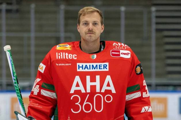 Michael Garteig 34 (Augsburger Panther), Mannschafts und Portraitbilder, Augsburger Panther, Saison 2025 2026, Eishockey, Penny-DEL, 06.08.2025 Augsburg Bayern Deutschland