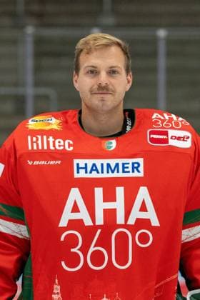 Michael Garteig 34 (Augsburger Panther), Mannschafts und Portraitbilder, Augsburger Panther, Saison 2025 2026, Eishockey, Penny-DEL, 06.08.2025 Augsburg Bayern Deutschland