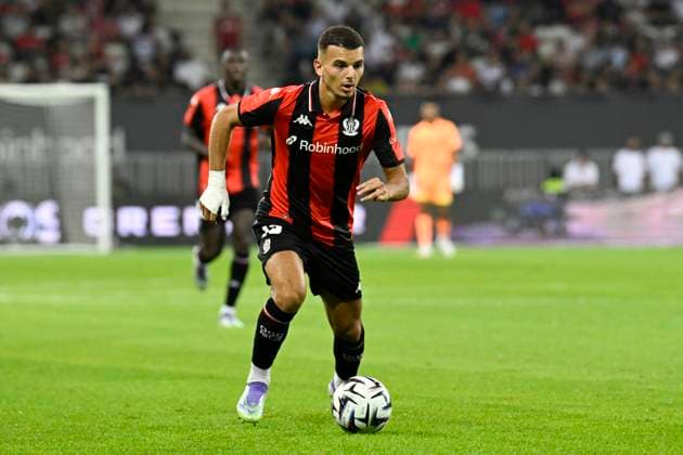 FOOTBALL : OGC Nice VS SL Benfica - Champions League - 06 08 2025 - Allianz Riviera Badredine Bouanani (OGC Nice) - First leg of the third qualifying round of the Champions League between OGC Nice and SL Benfica, on 6th August 2025 at the Allianz Riviera in Nice. NiceFrance  Copyright: xWilliamxCannarellax