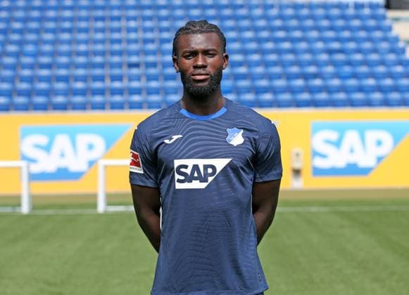 Ihlas Bebou (Hoffenheim) . TSG 1899 Hoffenheim Porträttermin 2025 2026 . Sinsheim, GER, 06.08.2025 ,Fussball 3. Liga 2025 2026 .