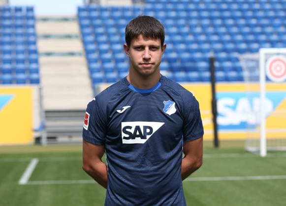 Adam Hlozek (Hoffenheim) . TSG 1899 Hoffenheim Porträttermin 2025 2026 . Sinsheim, GER, 06.08.2025 ,Fussball 3. Liga 2025 2026 .