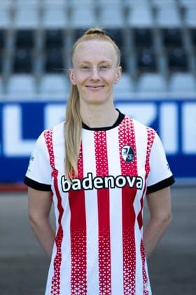 SC Freiburg Frauen, Media Day, 07.08.2025 Meret Felde (SC Freiburg, 4) SC Freiburg Frauen, Media Day, Dreisamstadion, 07.08.2025 DFB DFL REGULATIONS PROHIBIT ANY USE OF PHOTOGRAPHS AS IMAGE SEQUENCES AND OR QUASI-VIDEO. Copyright: xBEAUTIFULxSPORTS Boscox