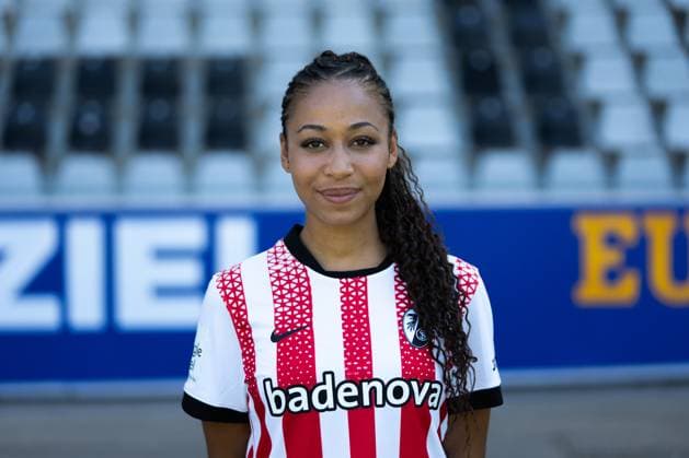 SC Freiburg Frauen, Media Day, 07.08.2025 Nicole Ojukwu (SC Freiburg, 6) SC Freiburg Frauen, Media Day, Dreisamstadion, 07.08.2025 DFB DFL REGULATIONS PROHIBIT ANY USE OF PHOTOGRAPHS AS IMAGE SEQUENCES AND OR QUASI-VIDEO. Copyright: xBEAUTIFULxSPORTS Boscox