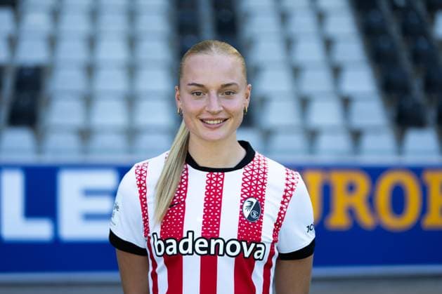 SC Freiburg Frauen, Media Day, 07.08.2025 Tessa Blumenberg (SC Freiburg, 7) SC Freiburg Frauen, Media Day, Dreisamstadion, 07.08.2025 DFB DFL REGULATIONS PROHIBIT ANY USE OF PHOTOGRAPHS AS IMAGE SEQUENCES AND OR QUASI-VIDEO. Copyright: xBEAUTIFULxSPORTS Boscox