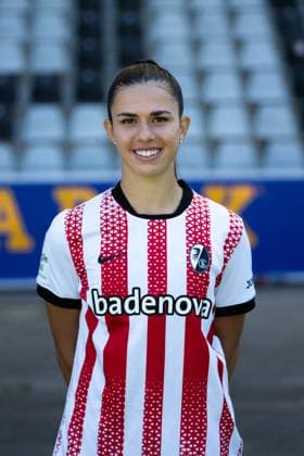 SC Freiburg Frauen, Media Day, 07.08.2025 Leela Egli (SC Freiburg, 20) SC Freiburg Frauen, Media Day, Dreisamstadion, 07.08.2025 DFB DFL REGULATIONS PROHIBIT ANY USE OF PHOTOGRAPHS AS IMAGE SEQUENCES AND OR QUASI-VIDEO. Copyright: xBEAUTIFULxSPORTS Boscox