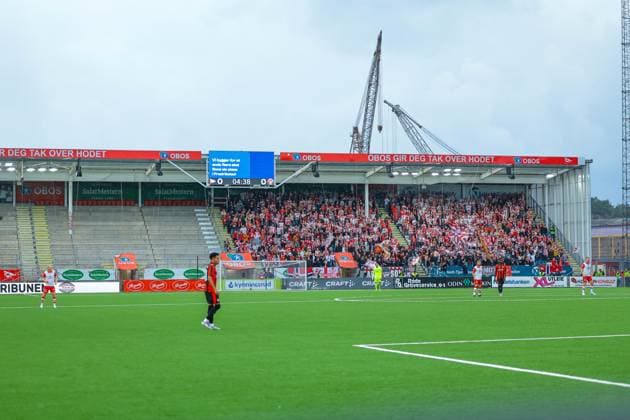 Europa League qualification round 3 in football 2025 Fredrikstad FC Midtjylland Fredrikstad 20250807 Europa League qualification round 3 in football between Fredrikstad and FC Midtjylland at Fredrikstad Stadium Photo Thomas Andersen NTB Fredrikstad Norway EDITORIAL USE ONLY RESTRICTED USE FOR BETTING COMPANIES  Copyright: xThomasxAndersenx xNTBx