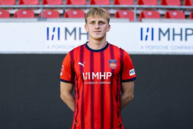 Mikkel Kaufmann (FC Heidenheim, 29) GER, FC Heidenheim 1846, Fussball, 1. Bundesliga, Portraettermin 2025 2026, 07.08.2025, DFB DFL regulations prohibit any use of photographs as image sequences GER, FC Heidenheim 1846, Fussball, 1. Bundesliga, Portraettermin 2025 2026, 07.08.2025 Heidenheim Copyright: xEibner-Pressefoto RogerxBuerkex EP_RBE