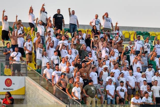 2025.08.07 Larnaka, Cypr pilka nozna Liga Europy kwalifikacje sezon 2025 2026 AEK Larnaka - Legia Warszawa N z kibice fans supporters Foto Wojciech Dobrzynski Legionisci.com PressFocus 2025.08.07 Larnaca, Cyprus Europa League second qualifying round season 2025 2026 AEK Larnaca - Legia Warsaw Credit: Wojciech Dobrzynski Legionisci.com PressFocus NEWSPIX.PL --- newspix.pl POLAND OUT! 