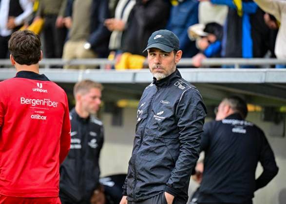 GOTHENBURG, SWEDEN 20250807 Brann s head coach Freyr Alexandersson during Thursday s football match, third qualifying round for Uefa Europa League, between Sweden s BK Häcken and SK Brann match 1 of 2 at Hisingen Arena in Gothenburg, Sweden, 7 August 2025. GÖTEBORG SWEDEN x9200x