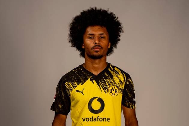 Borussia Dortmund; 1. BL, Porträttermin 2025 2026 Borussia Dortmund; 1. BL, Porträttermin 2025 2026 Karim Adeyemi; Borussia Dortmund; 1. BL, Porträttermin 2025 2026 Foto: Borussia Dortmund Hendrik Deckers via Revierfoto Dortmund Trainingsgelände Hohenbuschei Nordrhein-Westfalen Deutschland