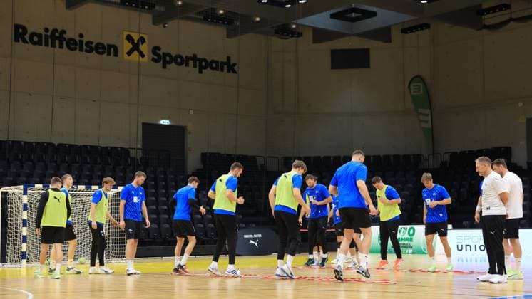 HANDBALL - HBL, Kiel, training camp GRAZ,AUSTRIA,08.AUG.25 - HANDBALL - HBL Handball-Bundesliga, THW Kiel, training. Image shows the team of Kiel.  GEPAxpictures xMarioxBuehner-Weinrauch