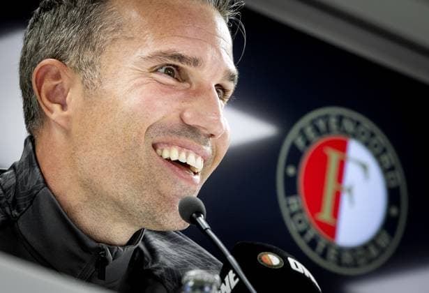 ROTTERDAM - Coach Robin van Persie during a press conference, PK, Pressekonferenz at Feyenoord Stadion de Kuip prior to the Eredivisie match against NAC Breda, August 8, 2025 in Rotterdam, Netherlands. ANP KOEN VAN WEEL xVIxANPxSportx xxANPxIVx 533035577 originalFilename: 533035577.jpg
