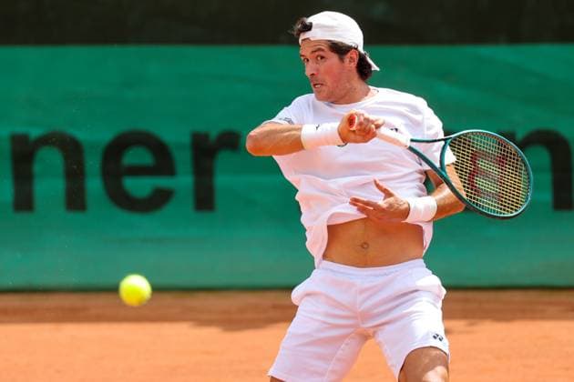 Tennis - 1. Bundesliga - FTC Palmengarten - TC Bredeney - 08.08.25, Mena, Facundo (ARG Palmengarten), -