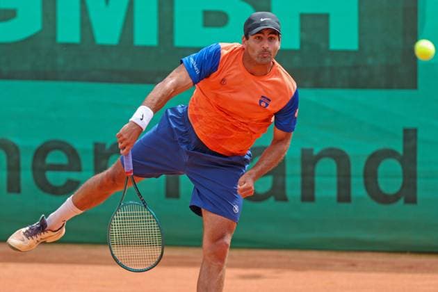 Tennis - 1. Bundesliga - FTC Palmengarten - TC Bredeney - 08.08.25, Hassan, Benjamin (GER Bredeney), -