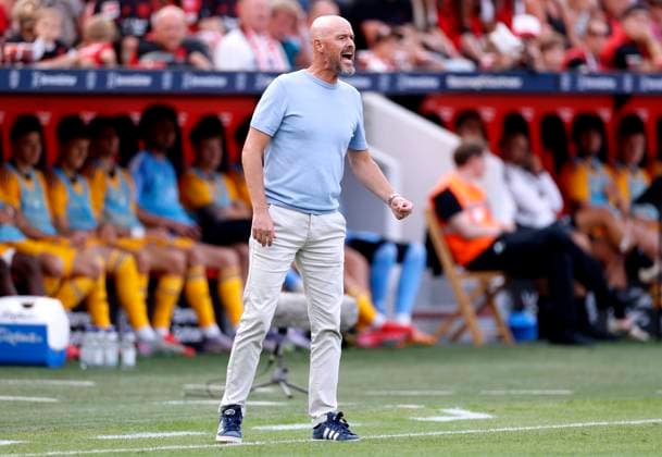TEN HAG Erik Trainer Team Bayer 04 Leverkusen 1. Bundesliga Saison 2025-2026 Test Spiel Bayer 04 Leverkusen - Pisa am 05.08.2025 in Leverkusen DFL REGULATIONS PROHIBIT ANY USE OF PHOTOGRAPHS as IMAGE SEQUENCES and or QUASI-VIDEO Copyright: xLacixPerenyix
