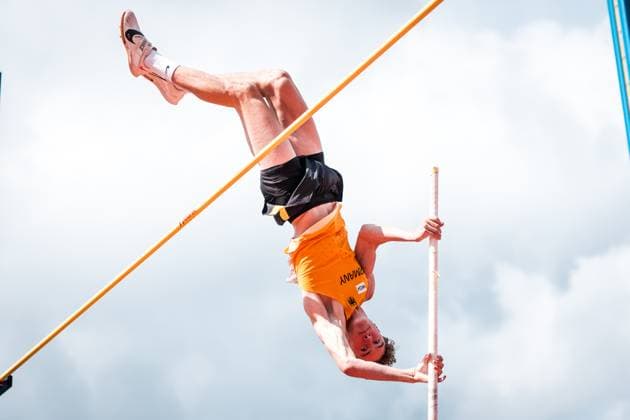 Sport Bilder des Tages European U20 Athletics Championships; Tampere, 08.08.2025 Moritz BARTKO (GER), mens decathlon, pole vault at the European U20 Athletics Championships in Tampere (Finland) on Friday, 08.08.2025 *** European U20 Athletics Championships Tampere, 08 08 2025 Moritz BARTKO GER , mens decathlon, pole vault at the European U20 Athletics Championships in Tampere Finland on Friday, 08 08 2025 Copyright: xBEAUTIFULxSPORTS UlfxSchillerx
