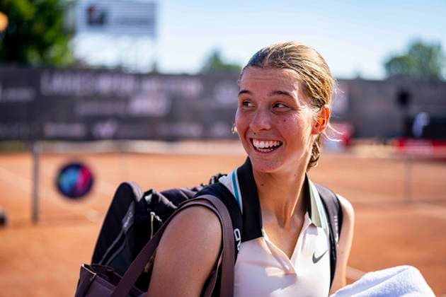 TENNIS - WTA, Tennis Damen Ladies Open Amstetten AMSTETTEN,AUSTRIA,08.AUG.25 - TENNIS - ITF World Tennis Tour, Ladies Open Amstetten. Image shows the rejoicing of Lilli Tagger (AUT).  GEPAxpictures xKevinxHackner
