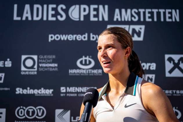 TENNIS - WTA, Tennis Damen Ladies Open Amstetten AMSTETTEN,AUSTRIA,08.AUG.25 - TENNIS - ITF World Tennis Tour, Ladies Open Amstetten. Image shows Lilli Tagger (AUT) during an interview.  GEPAxpictures xKevinxHackner
