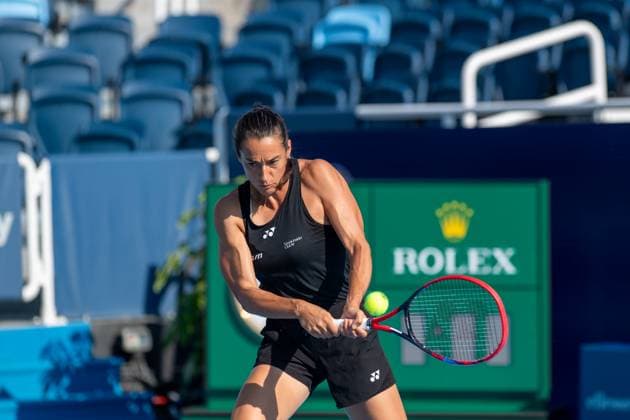 Sport Bilder des Tages Cincinnati Open: Sonay Kartal And Caroline Garcia Practice Caroline Garcia practices with Sonay Kartal before their Round 1 match at the Cincinnati Open in Mason, Ohio, on August 8, 2025. Mason Ohio United States  Copyright: xJasonxWhitmanx originalFilename:whitman-cincinna250808_npMbt.jpg