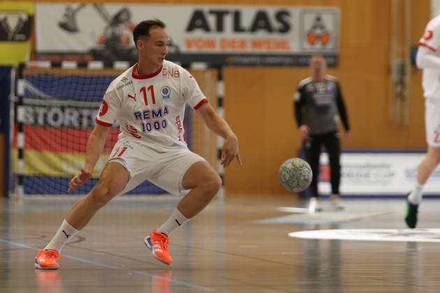 IHC 2025: HSV Hamburg vs Kolstad IL; 08.08.25 Arnór Óskarsson (Nr.11, Kolstad IL) IHC 2025: HSV Hamburg vs Kolstad IL, KGS-Sporthalle am 08.08.25 Copyright: xBEAUTIFULxSPORTS MarioxM.xKobergx
